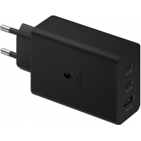 Įkroviklis originalus Samsung Trio Charging (EP-T6530NBE) (2xUSB-C; 1xUSB) (65W) juodas su įpakavimu