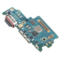 Lanksčioji jungtis Samsung G990 S21 FE 5G su įkrovimo kontaktu, mikrofonu, SIM lizdu originali (used Grade A)