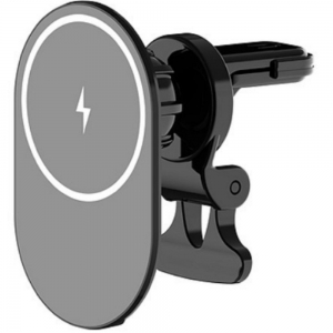 Belaidis automobilinis įkroviklis-laikiklis VEGER (Y38) Magnetic (MagSafe 15W) juodas