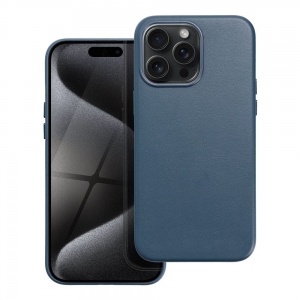Dėklas Leather Mag Cover (MagSafe) skirtas iPhone 16 Pro Max mėlynas