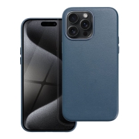 Dėklas Leather Mag Cover (MagSafe) skirtas iPhone 16 Pro mėlynas