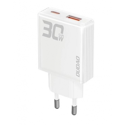 Įkroviklis Dudao (A30EU) (1xUSB-C; 1xUSB 30W) baltas Įkroviklis Dudao (A30EU) (1xUSB-C; 1xUSB 30W) baltas