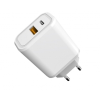 Įkroviklis Platinet (PLCPD30W) (1xUSB-C;1xUSB 3A 30W) baltas