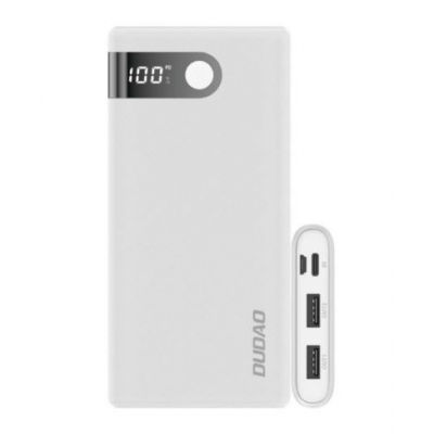 Išorinė baterija POWER BANK Dudao (K9Pro) 10000mAh (2xUSB; 1xUSB-C; 1xMicrousb; LCD) balta Išorinė baterija POWER BANK Dudao (K9Pro) 10000mAh (2xUSB; 1xUSB-C; 1xMicrousb; LCD) balta