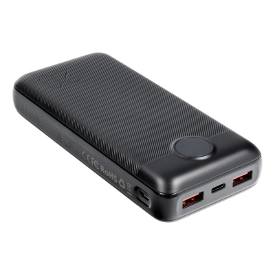 Išorinė baterija POWER BANK VEGER (L20S) 20000mAh (2xUSB; 1xType-C; QC3.0 20W) juoda Išorinė baterija POWER BANK VEGER (L20S) 20000mAh (2xUSB; 1xType-C; QC3.0 20W) juoda