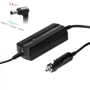 Automobilinis nešiojamojo kompiuterio pakrovėjas Akyga AK-ND-31 (19V / 3.42A 65W 5.5 x 2.5mm) ASUS / TOSHIBA 1.2m