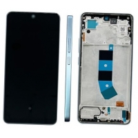 Ekranas Xiaomi Redmi Note 13 4G su lietimui jautriu stikliuku ir rėmeliu Ice Blue originalus (service pack)