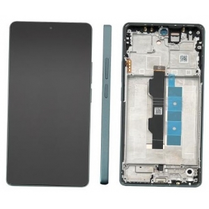 Ekranas Xiaomi Redmi Note 13 Pro 4G / Poco M6 Pro 4G su lietimui jautriu stikliuku ir rėmeliu Forest Green originalus (service pack)
