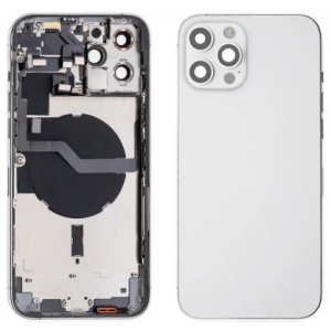 Galinis dangtelis iPhone 12 Pro Max Silver pilnas originalus (used Grade B)