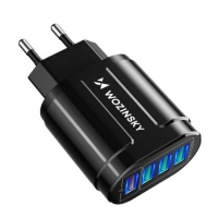 Įkroviklis Wozinsky (WWCUAB) (4xUSB 48W 3A) juodas
