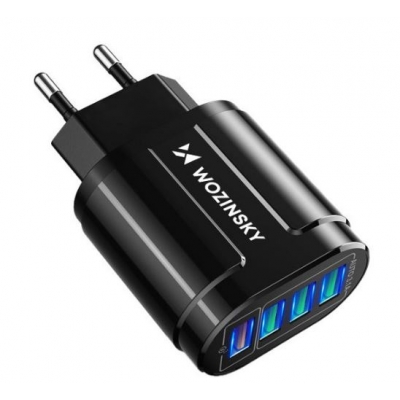 Įkroviklis Wozinsky (WWCUAB) (4xUSB 48W 3A) juodas Įkroviklis Wozinsky (WWCUAB) (4xUSB 48W 3A) juodas