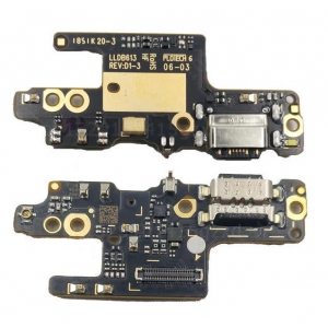 Lanksčioji jungtis Xiaomi Redmi Note 7 su įkrovimo kontaktu ir mikrofonu (service pack)