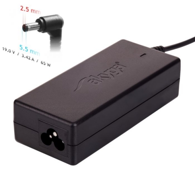 Nešiojamojo kompiuterio pakrovėjas Akyga AK-ND-01 (19V / 3.42A 65W 5.5 x 2.5mm) ASUS / TOSHIBA / LENOVO 1.2m Nešiojamojo kompiuterio pakrovėjas Akyga AK-ND-01 (19V / 3.42A 65W 5.5 x 2.5mm) ASUS / TOSHIBA / LENOVO 1.2m