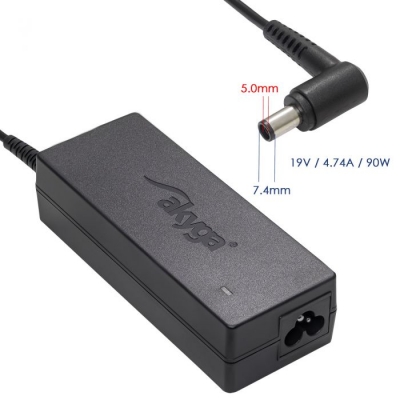 Nešiojamojo kompiuterio pakrovėjas Akyga AK-ND-04 (19V  /  4.74A 90W 7.4 x 5.0mm + pin) HP 1.2m