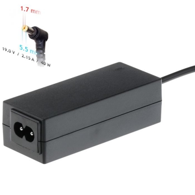 Nešiojamojo kompiuterio pakrovėjas Akyga AK-ND-47 (19V / 2.15A 40W 5.5 x 1.7mm) ACER 1.2m Nešiojamojo kompiuterio pakrovėjas Akyga AK-ND-47 (19V / 2.15A 40W 5.5 x 1.7mm) ACER 1.2m