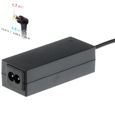 Nešiojamojo kompiuterio pakrovėjas Akyga AK-ND-49 (12V  /  3.0A 36W 4.8 x 1.7mm) ASUS 1.2m