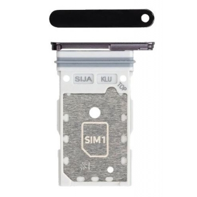 SIM kortelės laikiklis Samsung S901 / S906 S22 / S22 Plus Dual Phantom Black SIM kortelės laikiklis Samsung S901 / S906 S22 / S22 Plus Dual Phantom Black