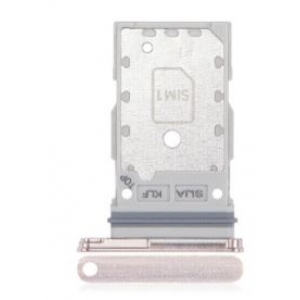 SIM kortelės laikiklis Samsung S901 / S906 S22 / S22 Plus Dual Pink Gold