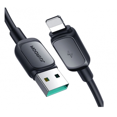 USB kabelis JOYROOM (S-A14) lightning (2.4A) 2m juodas USB kabelis JOYROOM (S-A14) lightning (2.4A) 2m juodas