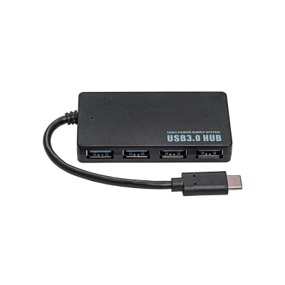 USB-C šakotuvas Akyga AK-AD-52 (4xUSB) juodas USB-C šakotuvas Akyga AK-AD-52 (4xUSB) juodas