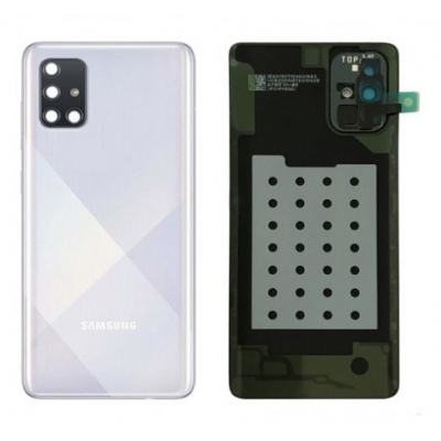 Galinis dangtelis Samsung A715 A71 2020 Prism Crush Silver originalus (used Grade C) Galinis dangtelis Samsung A715 A71 2020 Prism Crush Silver originalus (used Grade C)