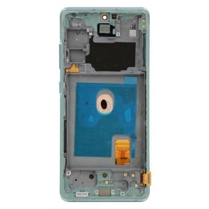 Ekranas Samsung G780 / G781 S20 FE su lietimui jautriu stikliuku ir rėmeliu Cloud Mint Oled (real size)