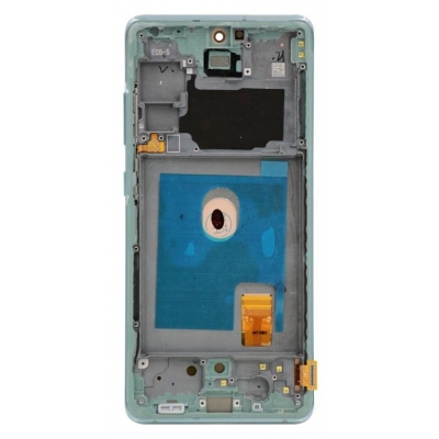 Ekranas Samsung G780 / G781 S20 FE su lietimui jautriu stikliuku ir rėmeliu Cloud Mint Oled (real size)