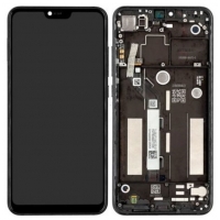 Ekranas Xiaomi Mi 8 Lite su lietimui jautriu stikliuku ir rėmeliu Grey originalus (service pack)