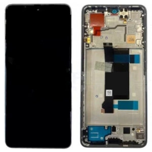 Ekranas Xiaomi Poco X6 5G su lietimui jautriu stikliuku ir rėmeliu Black (compatible with Redmi Note 13 Pro 5G) originalus (service pack)