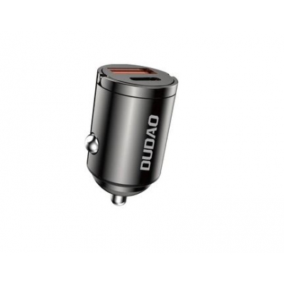 Įkroviklis automobilinis Dudao (R3MAX) (1xUSB-C;1xUSB 48W) juodas Įkroviklis automobilinis Dudao (R3MAX) (1xUSB-C;1xUSB 48W) juodas