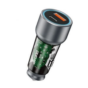 Įkroviklis automobilinis Dudao (R4T) (1xUSB-C; 1xUSB; 30W) pilkas