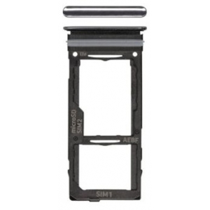 SIM kortelės laikiklis Samsung A525 / A526 / A528 / A725 / A726 A52 4G / A52 5G / A52S 5G / A72 4G / A72 5G Black originalus (service pack)