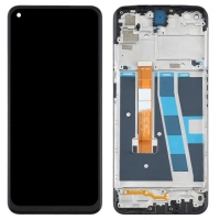 Ekranas Oppo A52 4G su lietimui jautriu stikliuku ir rėmeliu Black originalus (used Grade B)