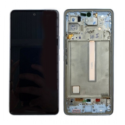 Ekranas Samsung A536 A53 5G 2022 su lietimui jautriu stikliuku ir rėmeliu Awesome Blue OLED (real size) Ekranas Samsung A536 A53 5G 2022 su lietimui jautriu stikliuku ir rėmeliu Awesome Blue OLED (real size)