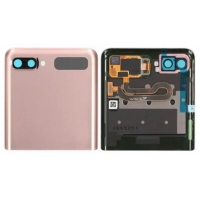 Ekranas Samsung F707 Z Flip 5G su lietimui jautriu stikliuku ir rėmeliu išorinis (Outer) Mystic Bronze originalus (used Grade B)