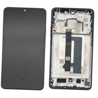 Ekranas Xiaomi Poco X6 Pro 5G su lietimui jautriu stikliuku ir rėmeliu Black originalus (service pack)