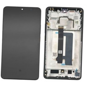 Ekranas Xiaomi Poco X6 Pro 5G su lietimui jautriu stikliuku ir rėmeliu Black originalus (service pack)