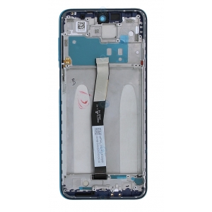 Ekranas Xiaomi Redmi Note 9 Pro / Note 9S su lietimui jautriu stikliuku ir rėmeliu Blue originalus (service pack)