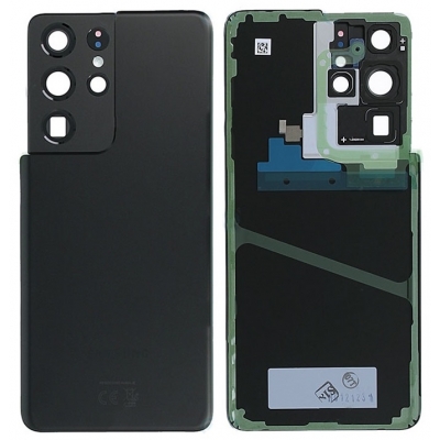Galinis dangtelis Samsung G998 S21 Ultra 5G Phantom Black originalus (used Grade C) Galinis dangtelis Samsung G998 S21 Ultra 5G Phantom Black originalus (used Grade C)