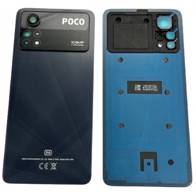 Galinis dangtelis Xiaomi Poco X4 Pro 5G Laser Black originalus (service pack) Galinis dangtelis Xiaomi Poco X4 Pro 5G Laser Black originalus (service pack)
