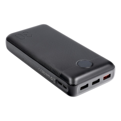 Išorinė baterija POWER BANK VEGER (W3008PD) 30000mAh (3xUSB; 1xType-C; QC3.0 20W) juoda Išorinė baterija POWER BANK VEGER (W3008PD) 30000mAh (3xUSB; 1xType-C; QC3.0 20W) juoda