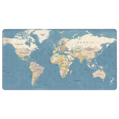 Pelės / klaviatūros kilimėlis World map (RC-K-1074) (40cm x 90cm x 2mm) mėlynas Pelės / klaviatūros kilimėlis World map (RC-K-1074) (40cm x 90cm x 2mm) mėlynas