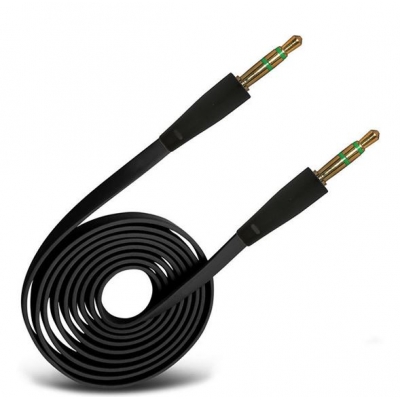 Audio adapteris SLIM 3,5mm į 3,5mm (p-p) juodas Audio adapteris SLIM 3,5mm į 3,5mm (p-p) juodas