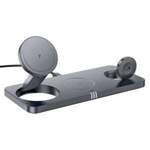 Belaidis įkroviklis HOCO 3in1 (CQ22) (MagSafe) (Phone;AirPods;Watch) 15W juodas