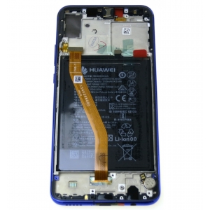 Ekranas Huawei Nova 3 su lietimui jautriu stikliuku ir rėmeliu ir baterija Iris Purple originalus (service pack)