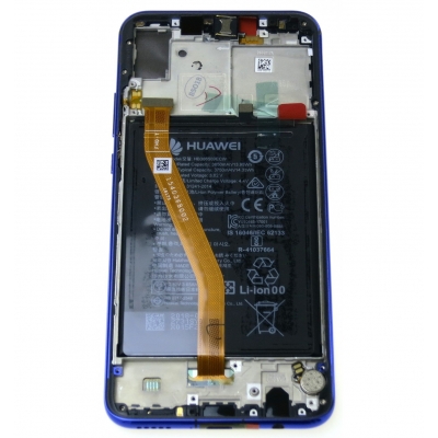 Ekranas Huawei Nova 3 su lietimui jautriu stikliuku ir rėmeliu ir baterija Iris Purple originalus (service pack) Ekranas Huawei Nova 3 su lietimui jautriu stikliuku ir rėmeliu ir baterija Iris Purple originalus (service pack)