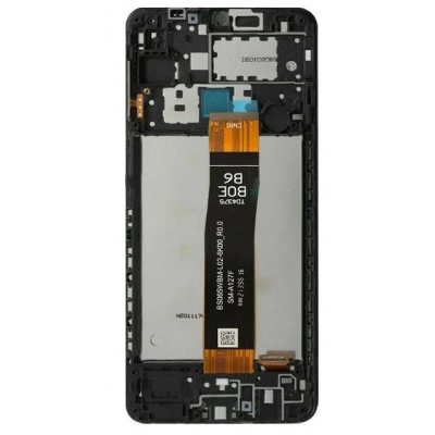 Ekranas Samsung A022F A02 (A022F LCD black flex) su lietimui jautriu stikliuku ir rėmeliu Black originalus (service pack) Ekranas Samsung A022F A02 (A022F LCD black flex) su lietimui jautriu stikliuku ir rėmeliu Black originalus (service pack)