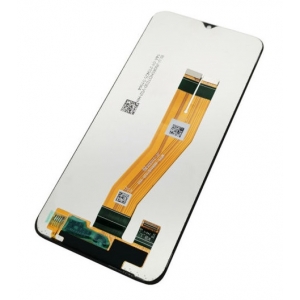 Ekranas Samsung A037F A03s 2021 (small size Not Europe vers.) su lietimui jautriu stikliuku Black originalus (service pack)