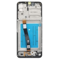 Ekranas Samsung A226 A22 5G su lietimui jautriu stikliuku ir rėmeliu Black originalus (used Grade A)