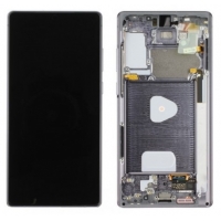 Ekranas Samsung N980 / N981 Note 20 su lietimui jautriu stikliuku ir rėmeliu Mystic Grey originalus (used Grade C)